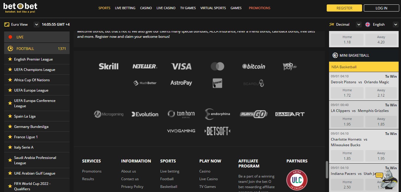 BetObet payment page banner