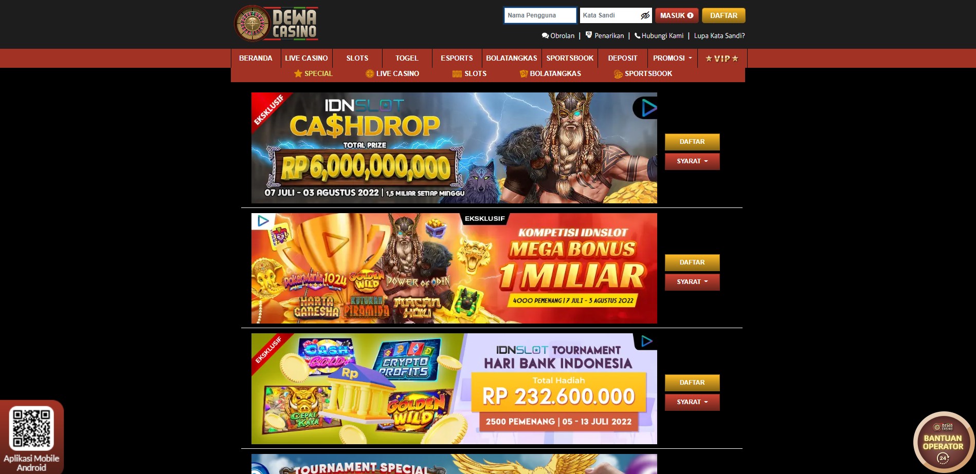 promotion offers at dewa casino