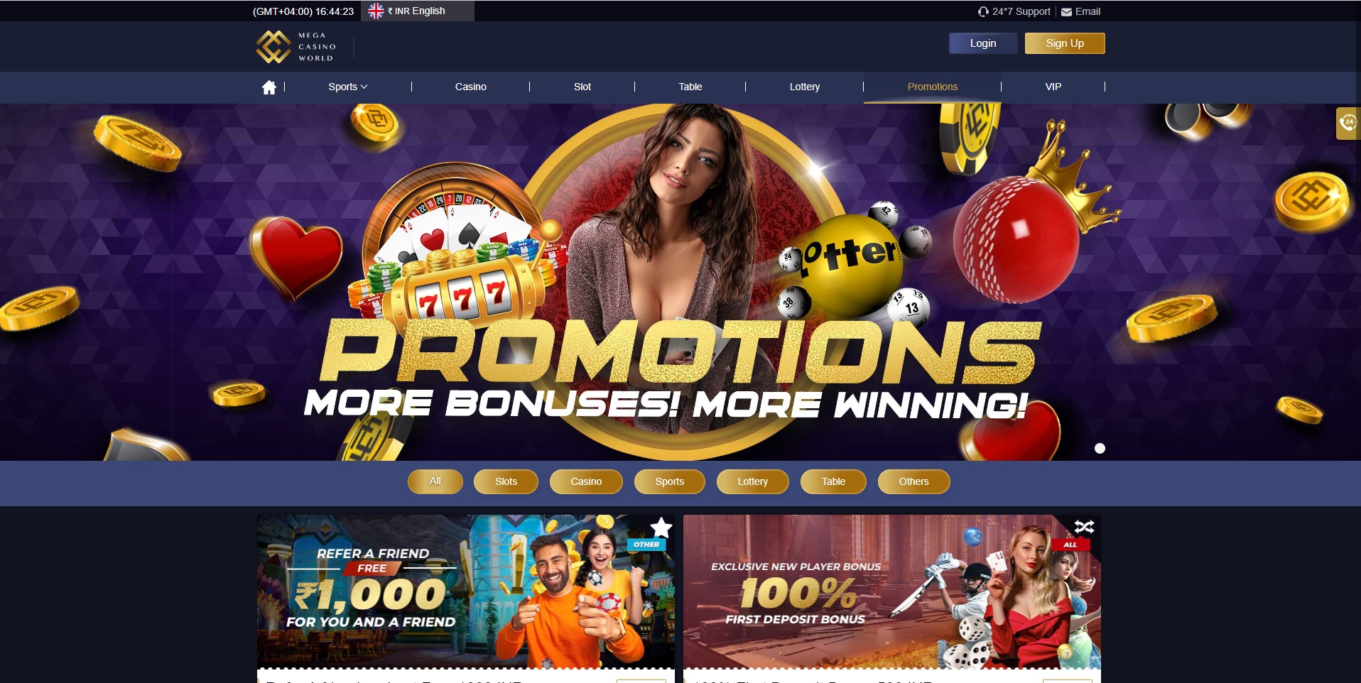 promotions at Mega casino world