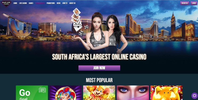 Playlive casino homepage